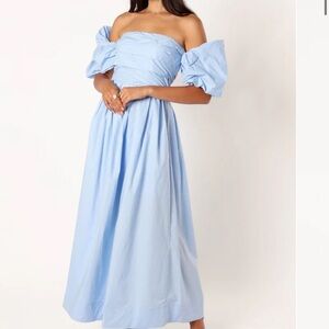 Petal & Pup Solana Off the Shoulder Midi Dress